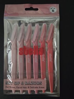 Stella Set of 6 Pink Facial Razors